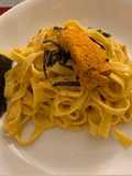 Fettuccini with uni-cream sauce