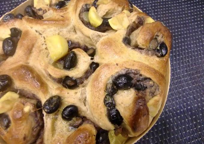 Simple Way to Make Homemade ~Big Sweet Bean Paste Bread with Black Beans &amp; Kinako~