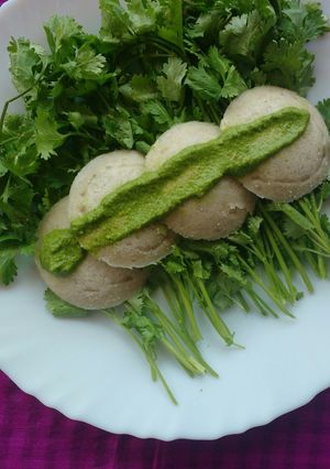 A picture of Falahaari idli.