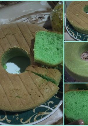 Foto resep Bolu pandan panggang super lembut|dengan santan|5 telur