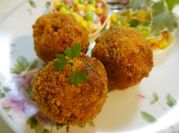 A picture of rice cheese corn balls