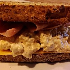 A picture of Ham And Cheese Egg Salad Sandwich.