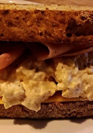 A picture of Ham And Cheese Egg Salad Sandwich.