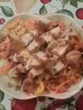 Raspberry Margarita Chicken Salad with Garlic Parmesan Croutons