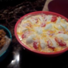 A picture of 7 layer Greek salad.