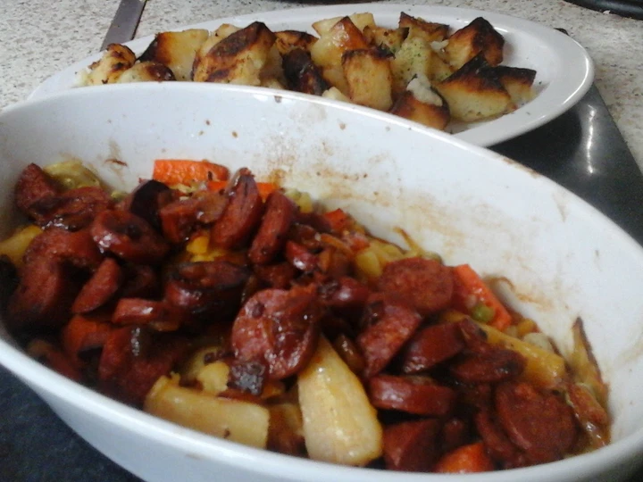 Recipe My Chorizo and Veg Bake with Little Potato Crispies 😋 the Can Spoil the Tongue Perfect