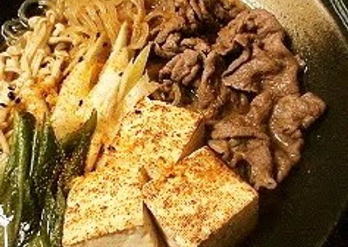 My Family's Sukiyaki-style Meat and Tofu