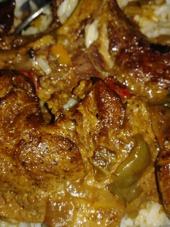 Easy Steps to Prepare Recipe Smothered pork steaks n gravy w/ rice that is Can Pamper Your Tongue, Delicious}