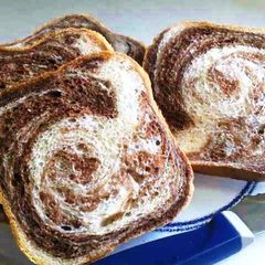 A picture of Made in a Bread Machine! The Easiest Marbled Bread.