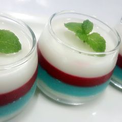 A picture of 4th of July jelly :).