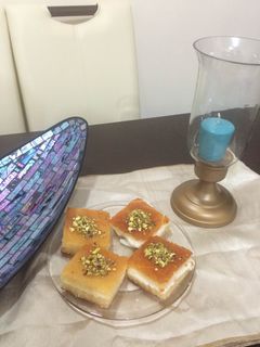 صورة لوصفة طريقة عمل بسبوسه بالقشطه