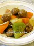 Sweet and Sour Pork Style Meatballs with Thick Sweet-Vinegar Sauce