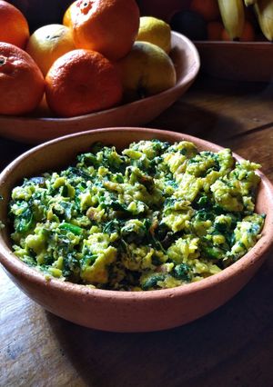 Una foto de Revuelto de espinacas VEGAN apto bebé +12m