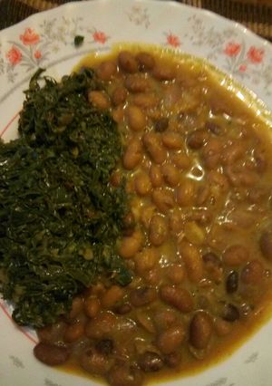 A picture of Beans in coconut milk.