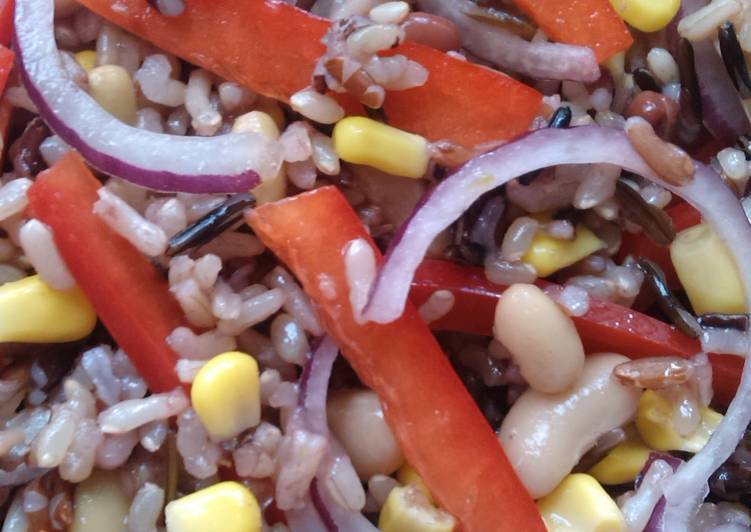 Steps to Prepare Any-night-of-the-week Vickys Mixed Bean &amp; Wild Rice Salad