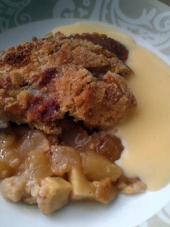 Recipe Vickys Pear and Apple Butterscotch Crumble, GF DF EF SF NF which Delicious