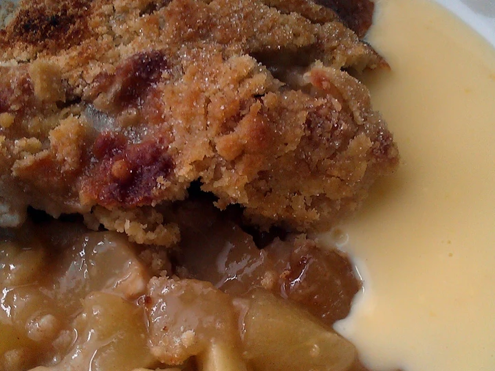 Recipe Vickys Pear and Apple Butterscotch Crumble, GF DF EF SF NF which Delicious