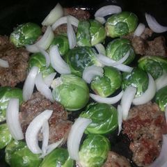 A picture of Fried Brussel sprouts.