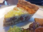 A picture of ham and cheese quiche
