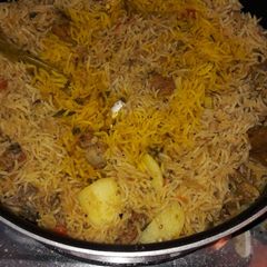 A picture of Mutton biryani.