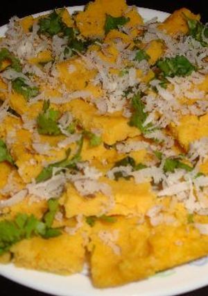 A picture of Pitla Vadi/Gram Flour Delight.