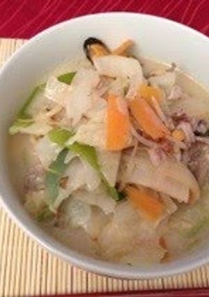 A picture of Homemade Champon~ Enjoy Chinese-style Noodles with Pasta Abroad.