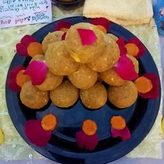 Green turmeric ladoo A picture of Green turmeric ladoo.