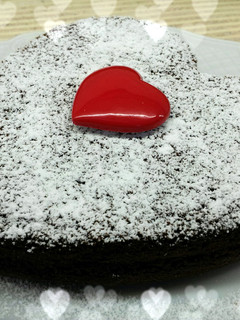 A picture of AMIEs VALENTINEs CHOCOLATE Cake.