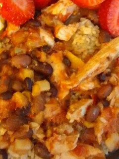 A picture of Fruity Crockpot chicken.