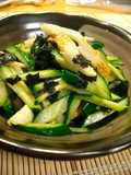 Cucumber and Chikuwa Fishcake Sticks Seasoned with Spicy Seaweed