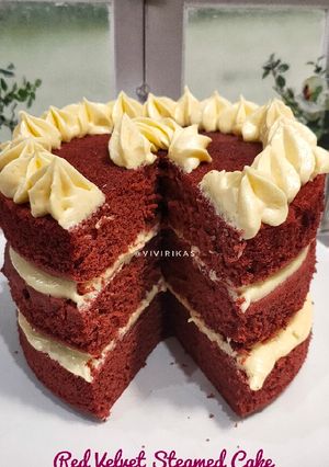 Foto resep Red Velvet Steamed Cake