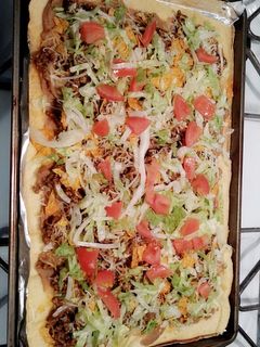 A picture of Taco Pizza.