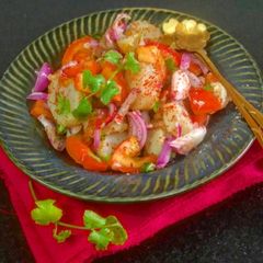 A picture of Nutritious And Delicious Shakkarkandi Chaat/ Sweet Potato Healthy Chaat.
