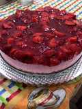 Cheesecake de frutilla light, sin azúcar y sin TACC… y sin cocción!!