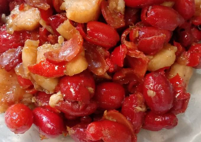 Resep Tumis kulit melinjo campur ikan asin gabus oleh Elis Triani …