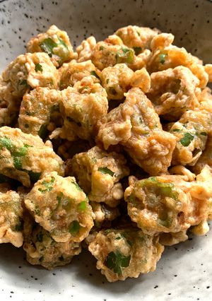 A picture of ‘Kara-age’ Fried Okra.