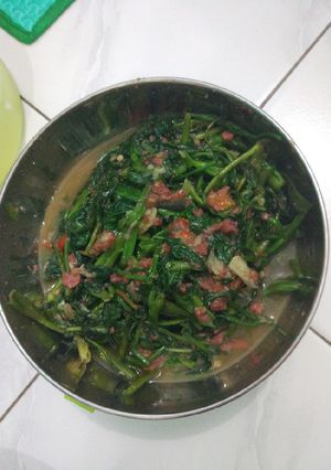 Foto resep Cah Kangkung kornet