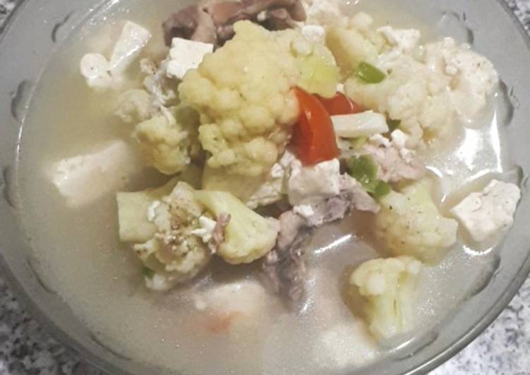 Cara Gampang Menyiapkan Sup tahu ayam sederhana yang Menggugah Selera