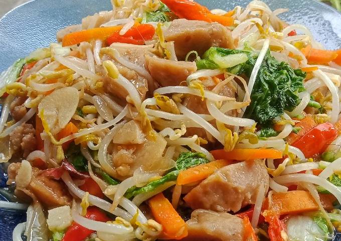 Resep Tumis Tauge + Bakso Anti Gagal