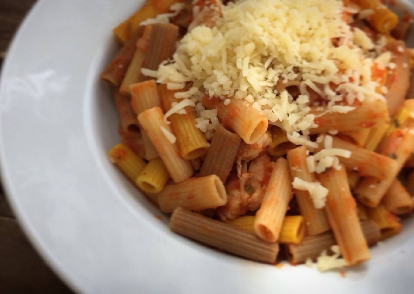 Macarrones de quinoa con pollo 100% improvisación