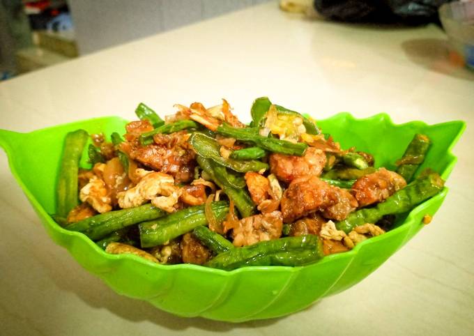 Resep Tumis kacang panjang tempe,telur oleh intan aja - Cookpad