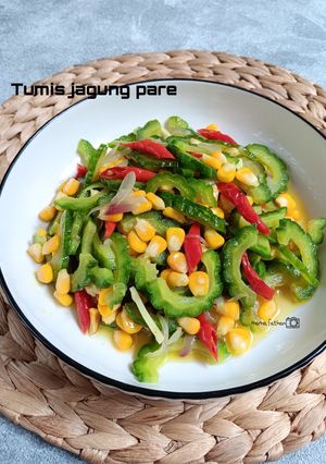 Foto resep Tumis jagung pare