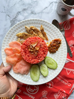 Foto resep Nasi Uduk Buah Naga