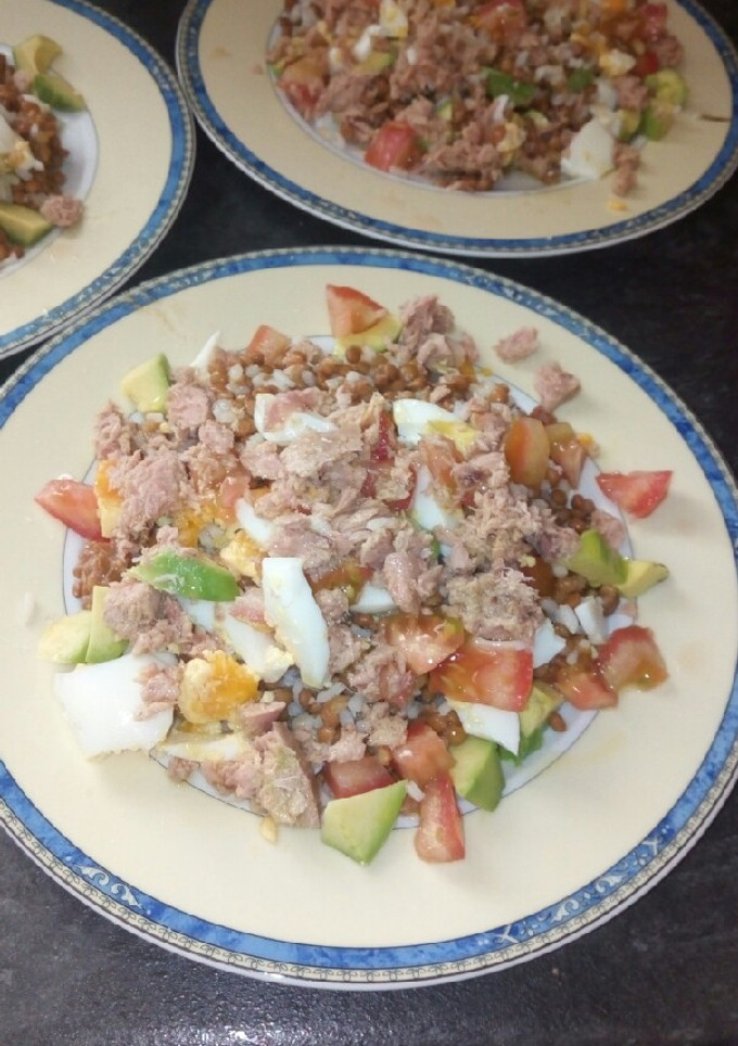 Una foto de Ensalada de lentejas