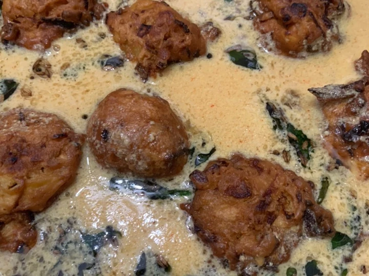 Recipe Dahi kadhi with pakora which Delicious