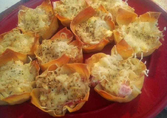 Recipe of Any-night-of-the-week Reuben Wonton Cups