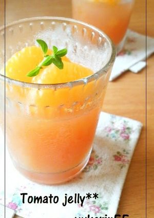 A picture of Delightfully Chilled Magic Tomato Jello.