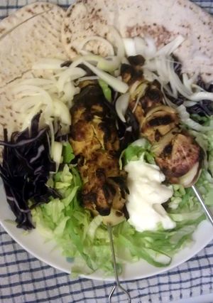 A picture of Chicken Shish Kebabs.