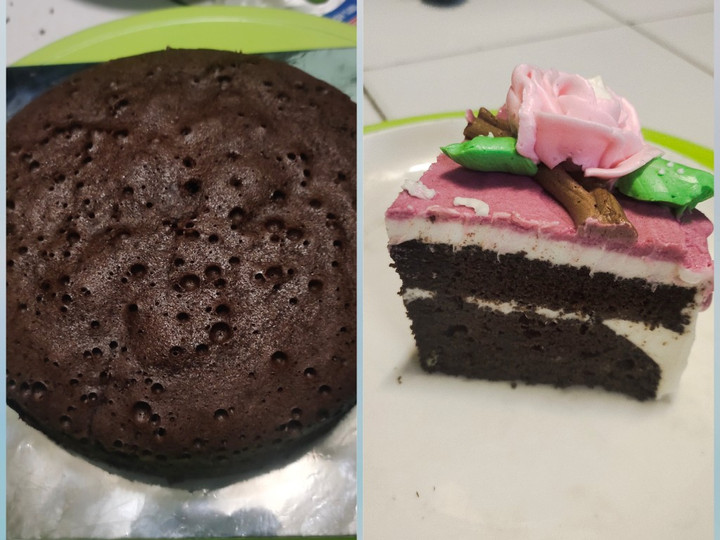 Cara Gampang Menyiapkan Base Cake Coklat/Kue Ultah 3 Telur Kukus, Sempurna