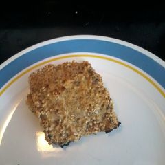 A picture of Breaded baked salmon.